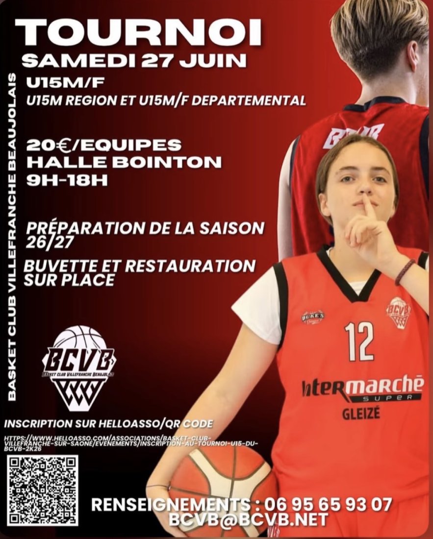 Tournoi U15 BCVB - Samedi 27 Juin