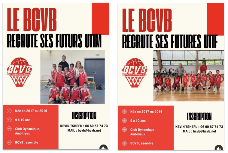 Le BCVB recrute ses U11F et U11M