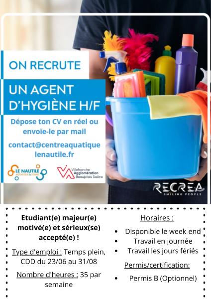saisonnier agent hygiène 2 saisonnier agent hygiène 2